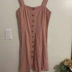 Pink Button Dress